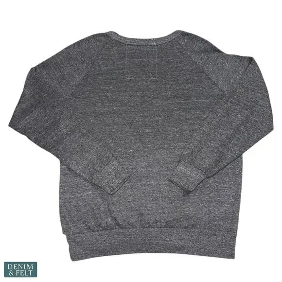 Aviator Nation Smiley Face Crewneck Sweatshirt Heather Grey Pullover Unisex M - Picture 2 of 8